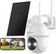 Security Camera Wireless Outdoor, 2K Solar, Battery Powered 360°PTZ Security Cam