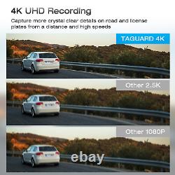 Security Dual Dash Cam 4K GPS 12Mirror Backup Camera Car Rear View DVR Recorder