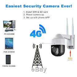 Security LTE 3G 4G Camera 1080P Pan Tilt 4X Zoom P2P SIM Wireless WIFI CAM IP66