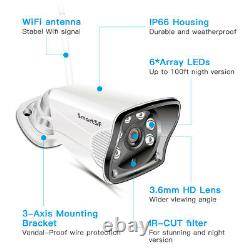 SmartSF 8CH 1080P Wireless Security Camera System Outdoor WiFi CCTV NVR 720P Cam