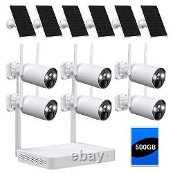 Solar Battery Powered Security Camera System Wireless Outdoor WiFi Wire-Free Cam