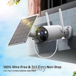 Solar Battery Powered Security Camera System Wireless WIFI Audio IP Cam Outdoor