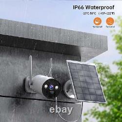 Solar Battery Powered Security Camera System Wireless WIFI Audio IP Cam Outdoor