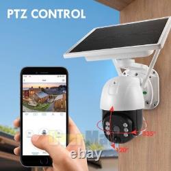 Solar Battery Powered Security Camera Wireless Outdoor Cam Human Detection 360°