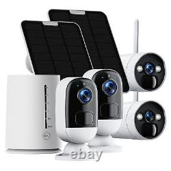Solar Battery Powered Wireless Security Camera System Home Surveillance Cam