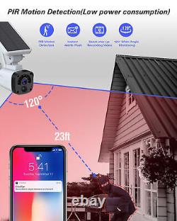 Solar Battery Powered Wireless Security Camera System Outdoor CCTV Wifi IP Cam