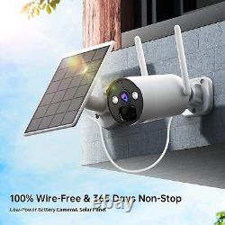 Solar Battery Powered Wireless Wifi Security Camera Systems Outdoor 4x Solar Cam
