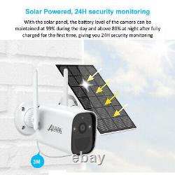 Solar Battery Security Camera System Wireless Outdoor 3MP 2Way Audio 1TB 8CH NVR