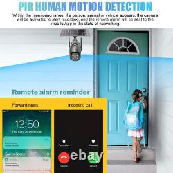 Solar Battery Security Camera Wireless Wifi Outdoor PTZ Home Surveillance IP Cam
