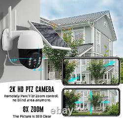 Solar Security Camera Outdoor Battery Powered Wireless Wifi Cam Pan Tilt Home US