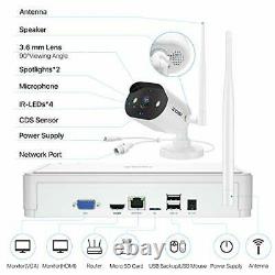 Spotlight Security Camera Wireless System with 2-Way Audio, 2K Wireless-4Cam