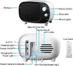 Spy Camera WiFi Hidden Cam Bluetooth Speaker 1080P Remote View Indoor Security