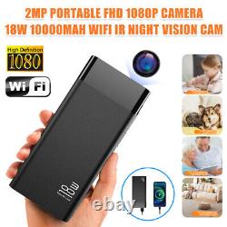Spy Hidden WiFi Camera FHD 1080P 10000mAh Power Bank Security Wireless Nanny Cam