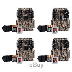 Stealth Cam ZX36NG 10MP No Glo Infrared Game Trail Camera Kit +SD Card (4 Pack)