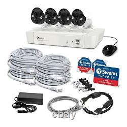 Swann Home Security Camera System with 1TB 8 Channel 4 Cam POE Cat5e NVR