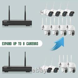 TOGUAGD Wireless Security Camera System 3MP PTZ Cameras Surveillance NVR Cam