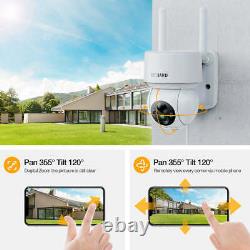 TOGUARD 1080P 360° Camera WiFi PTZ Security Wireless Smart IR Cam with Solar Pane