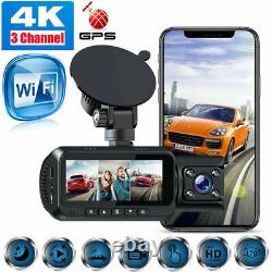 TOGUARD 4K Dual Dash Cam Front Inside 1080P Car Recorder Camera IR Night Vision