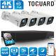 TOGUARD 4K Video POE NVR Security Camera System 8MP 2160P IP Cam NightVision+3TB
