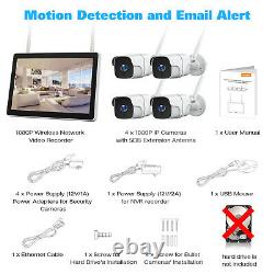 TOGUARD WiFi Security Camera System 12Monitor 8CH NVR Night Vision 1080P IP Cam