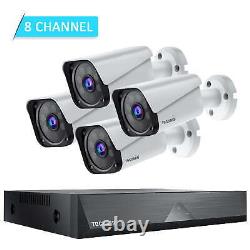 Toguard CCTV Security Camera System Outdoor with 3TB Hard Drive & 8pc 1080P Cam