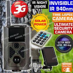 Trail Camera 3G GSM MMS Wireless 1080P HD Security Solar Alarm Cam