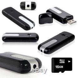 USB Stick Neu Mini Kamera Cam HD Bewegungsmelder 16 GB Karte Spycam Videokamera