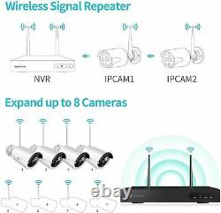 US Wireless Security WIFI IP Camera System 1080P 8CH Outdoor NVR CCTV HD IR Cam