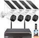 WEILAILIFE Outdoor Solar Wireless Security Camera System 10 Channel 4 Cams NVR