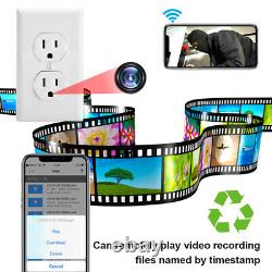 WIFI ip Camera Super HD Wall AC Outlet Home Security Nanny Cam Video Recorder