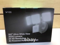 WYZE Cam Floodlight Pro 3000 Lumen LED Wired Outdoor Camera White WYZECFLP