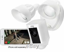 White Ring Floodlight Camera Motion-Activated HD Security Cam 2-Way Talk, Siren