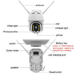 Wifi Wireless IP Camera Solar Battery Powered Outdoor Home Security Cam Pan Tilt