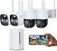 Wireless Battery Powered Security Camera System Home Outdoor WIFI PTZ Camera Kit