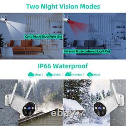 Wireless Home Security Camera 4MP IP Cam Motion Detection Surveillance Monitor