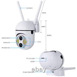 Wireless IP Security Camera 10x Zoom Outdoor 360° PTZ Dual Lens Surveillance Cam