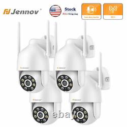 Wireless PTZ Security Camera System Outdoor WiFi Home Surveillance 4X Zoom 1080P