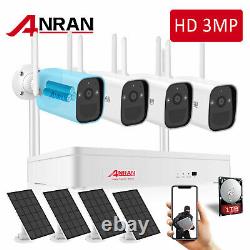 Wireless Security Camera Outdoor System Solar Battery Powered CCTV With 1TB HDD