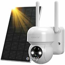 Wireless Security Camera Outdoor with Solar Powered 360°PTZ WiFi Security Cam