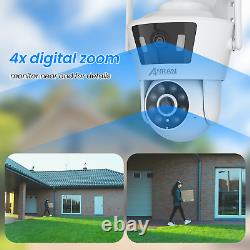 Wireless Security Camera System Outdoor Home Dual Lens Wifi Night Vision Cam 4MP