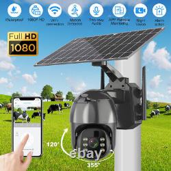Wireless Security Camera System Outdoor PTZ Solar Battery Powered Home WiFi Cam