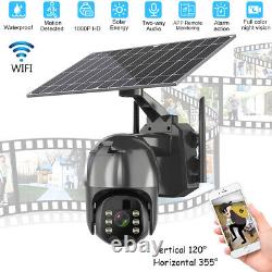 Wireless Security Camera System Outdoor PTZ Solar Battery Powered Home WiFi Cam