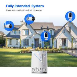 Wireless Security Camera System Outdoor Wifi 3MP Solar Battery Motion Detection