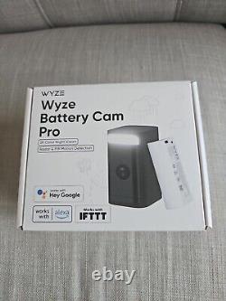 Wyze Battery Cam Pro, 3 Pack, Black Wireless 2k HDR, IP65, New In Box