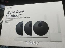 Wyze Cam Outdoor v2 3-Camera Wire Free 1080p Surveillance System White