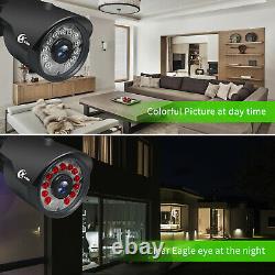 XVIM 8CH Wired DVR 1080P Outdoor Security Camera System CCTV 1TB Night Owl Cam