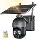 Xega 4G LTE Cellular PTZ Solar Security Camera Outdoor 360° Wireless Solar Cam