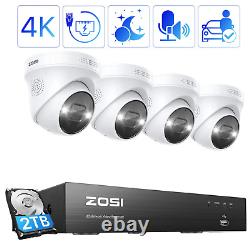 ZOSI 4K 8CH/16CH NVR Outdoor PoE Security IP Camera System Network Cam 2TB/4TB