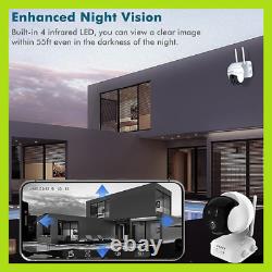 Zumimall Wireless Outdoor Security Camera Pant Tilt 2K FHD Night Vision WiFi Cam